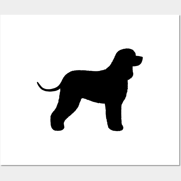 Irish Water Spaniel Silhouette Wall Art by Coffee Squirrel